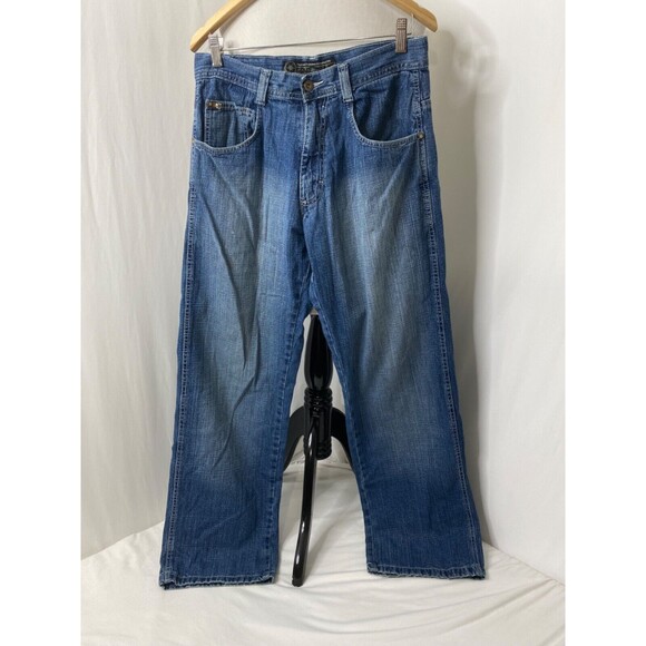 Y2K Men's 32 X 33 Jeans South Pole Blue Straight Relaxed 5 Pocket Vintage 1998 - Picture 3 of 11